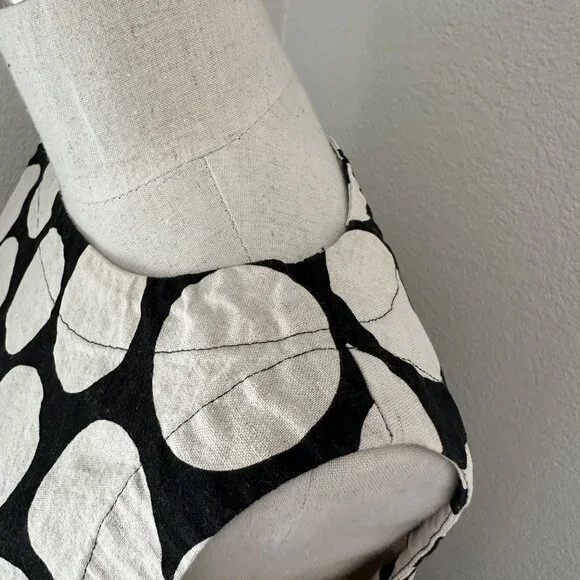 Eleven Stitch Design Pullover Bubble Short Dress Sleeveless Flax Blend Beige Pol - Picture 8 of 12